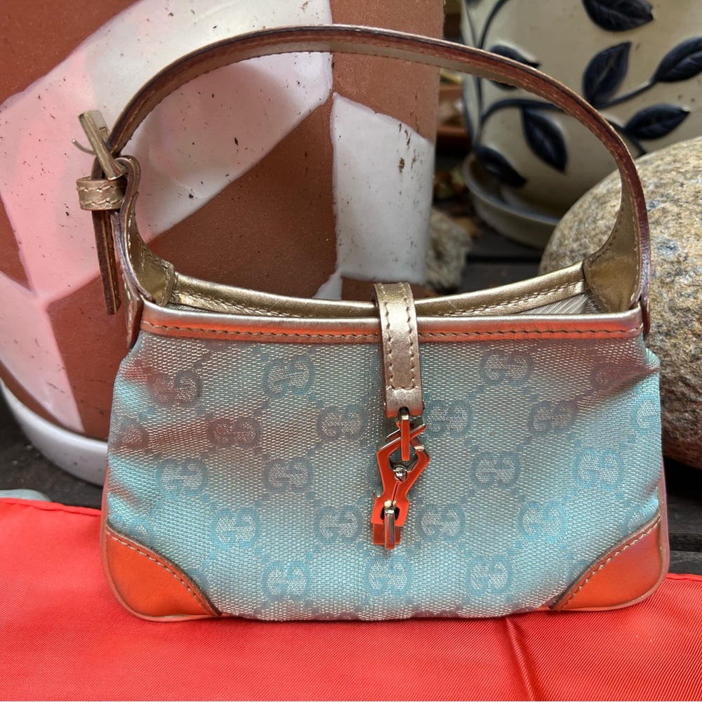 Gucci monogram metallic mini Jackie